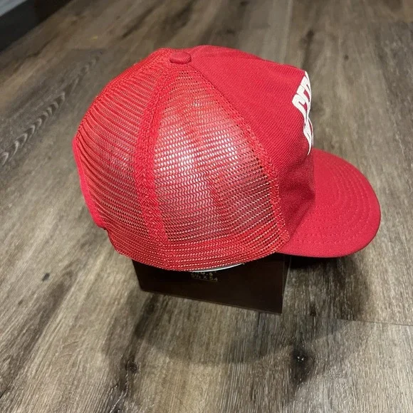 Georgia Bulldogs Snapback Hat Red‎ White Mesh Trucker Vintage 70s 80s USA Made
